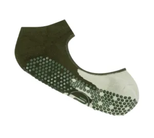 MoveActive Slide On Non Slip Grip Sock - Waffle Green