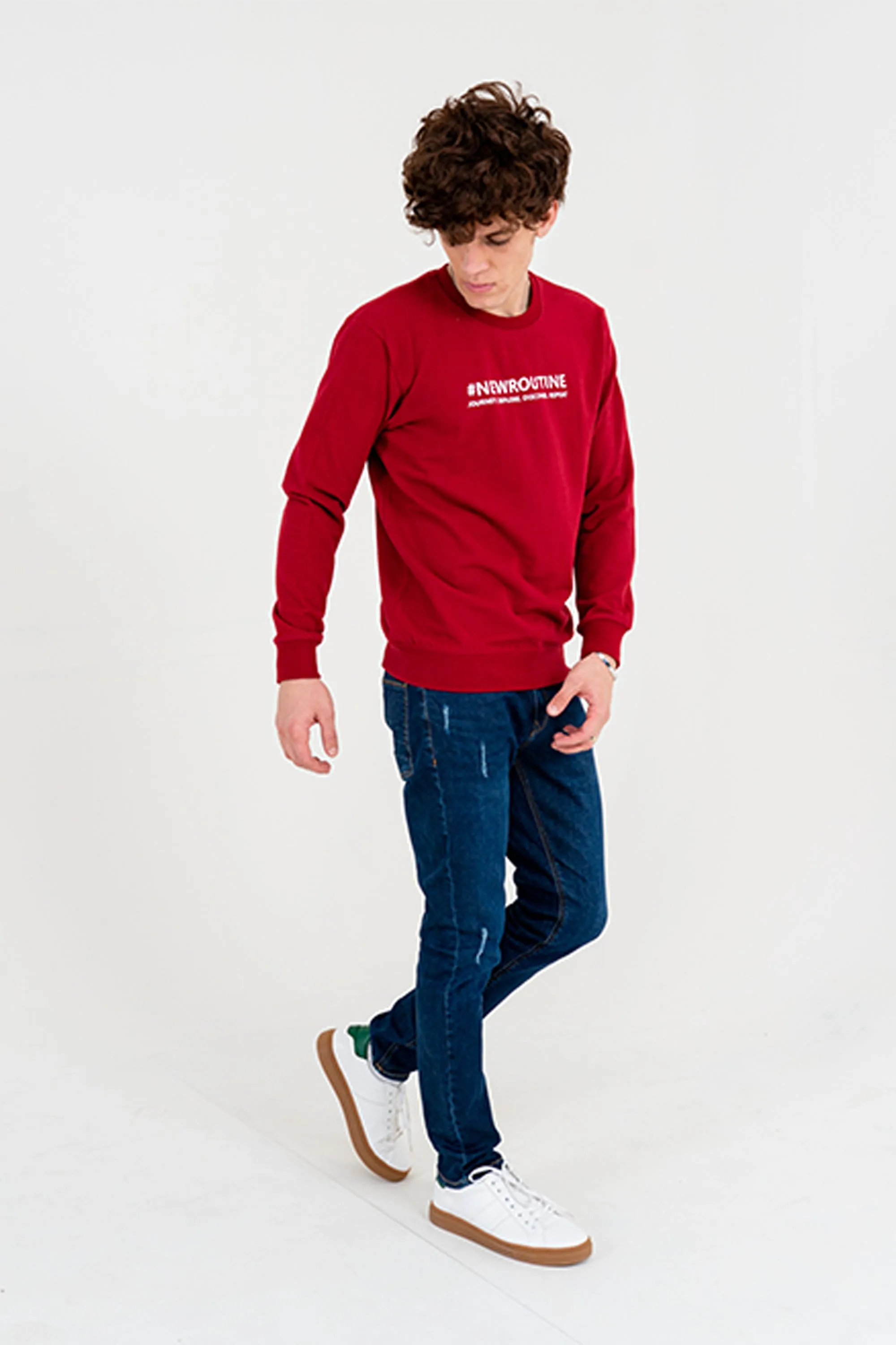 New Routine Sweatshirt-Maroon