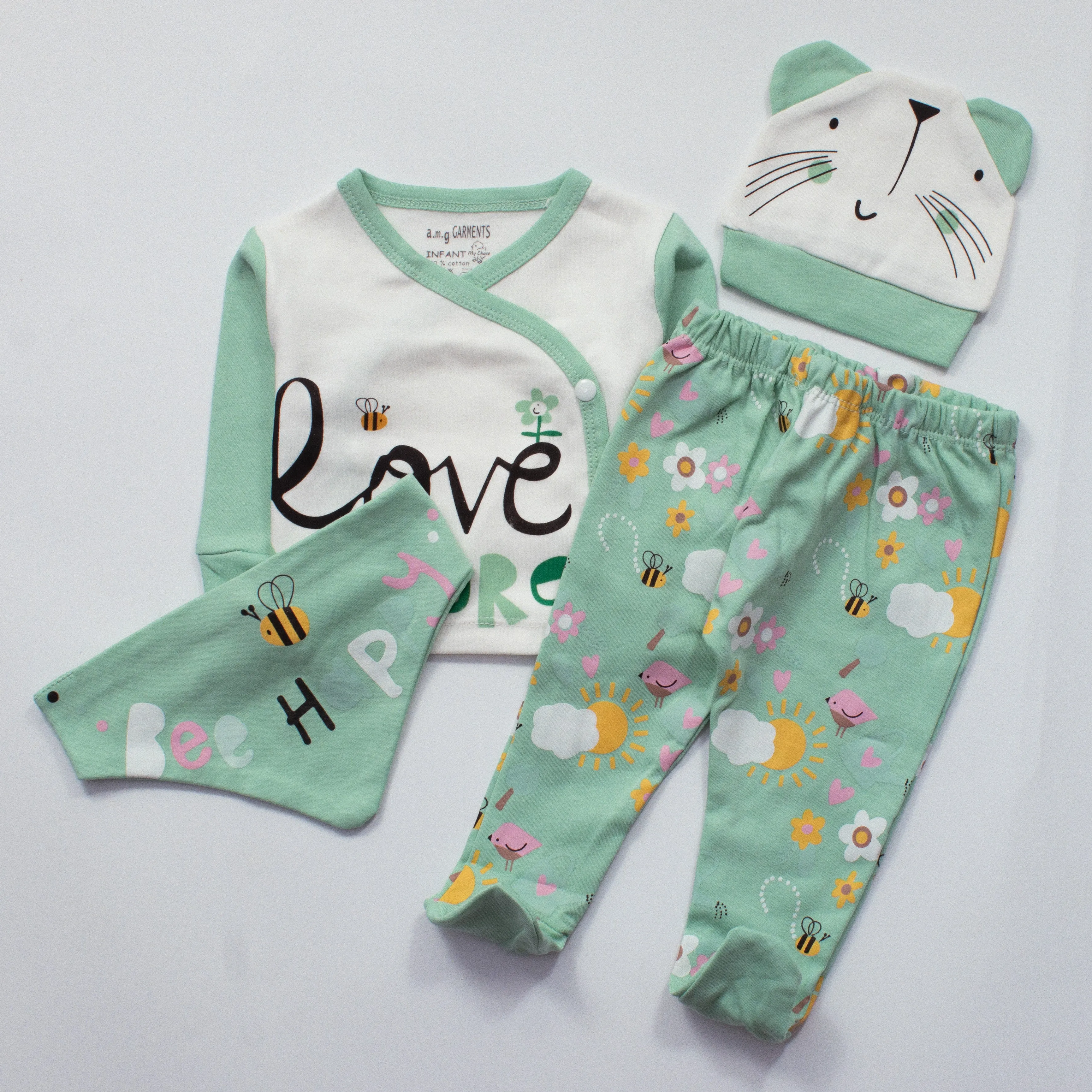 Newborn Girls Full Sleeves Rompers (047)