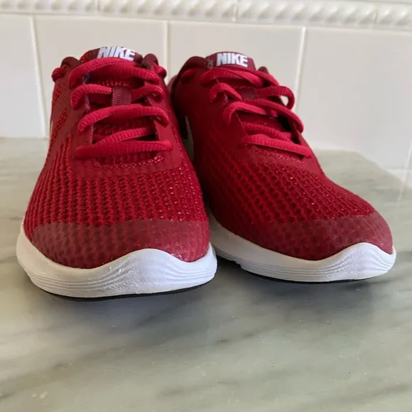 Nike Revolution Red and White Sneakers