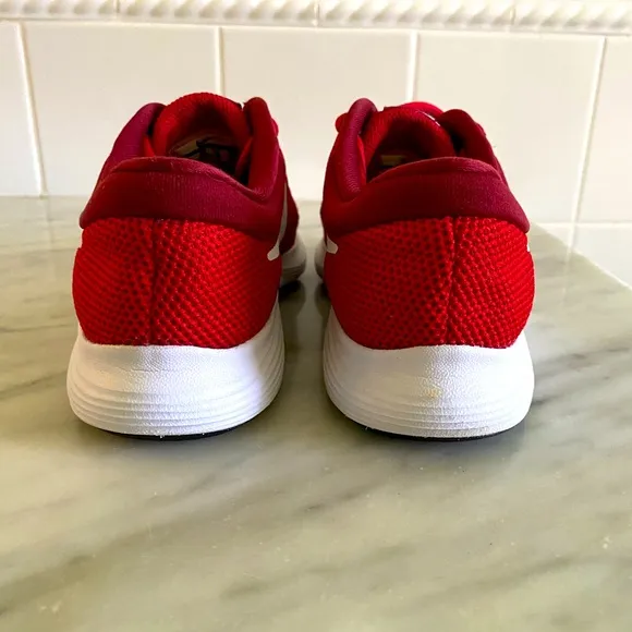 Nike Revolution Red and White Sneakers