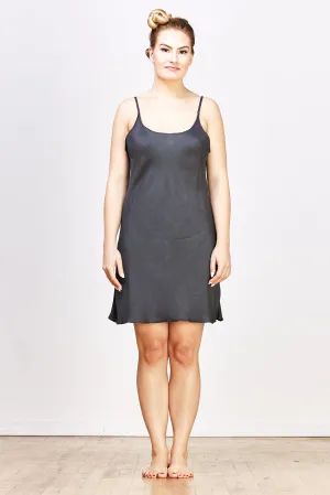 Nora Rayon/Silk Short Slip Dress - River Rock