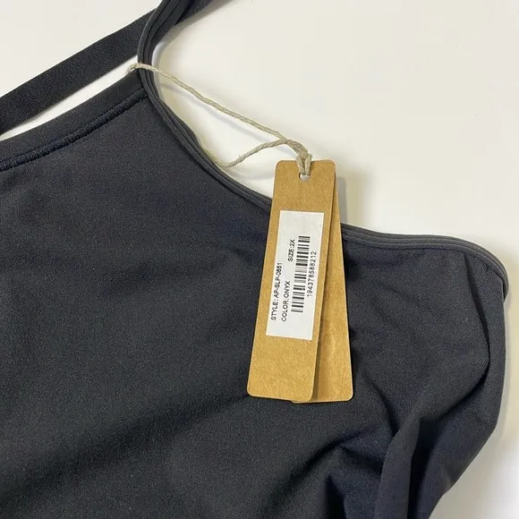 NWT SKIMS Sift Lounge SLIP DRESS Size 2X Black Onyx  Stretch Lightweight