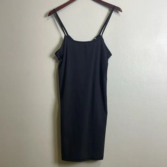NWT SKIMS Sift Lounge SLIP DRESS Size 2X Black Onyx  Stretch Lightweight