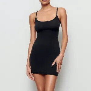 NWT SKIMS Sift Lounge SLIP DRESS Size 2X Black Onyx  Stretch Lightweight