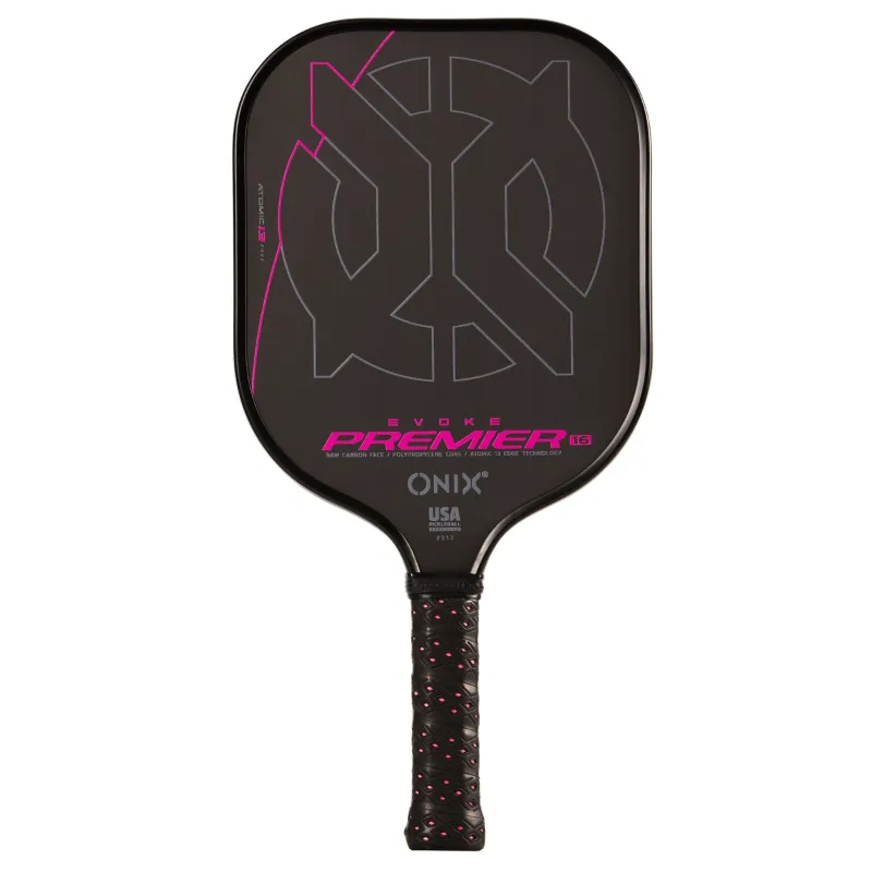 Onix Evoke Premier Pro Raw Carbon Fiber Pickleball Paddle - Pink