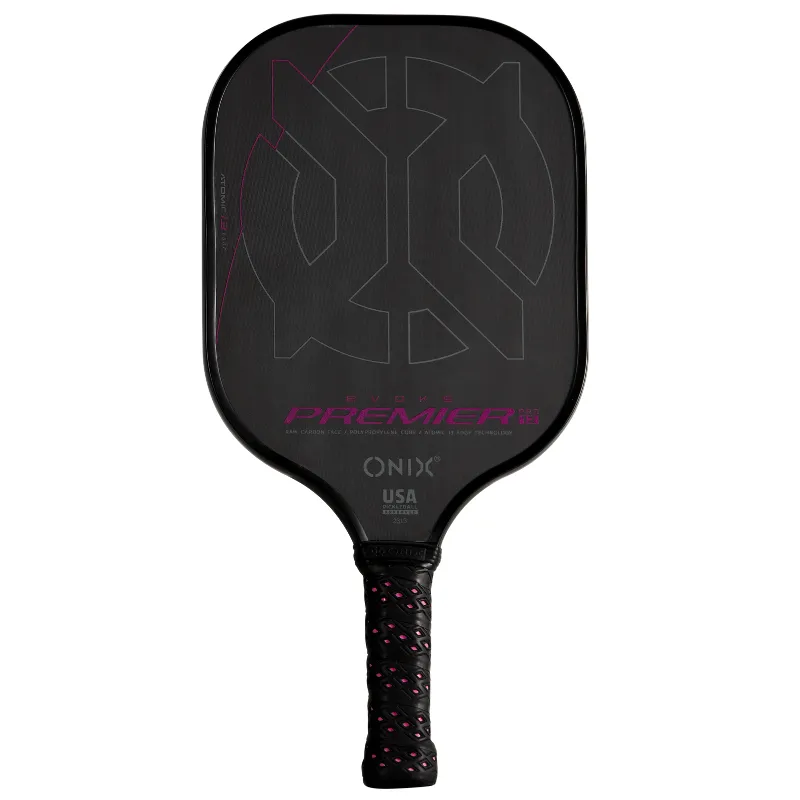 Onix Evoke Premier Pro Raw Carbon Fiber Pickleball Paddle - Pink