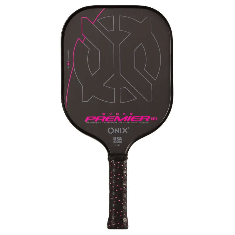 Onix Evoke Premier Pro Raw Carbon Fiber Pickleball Paddle - Pink