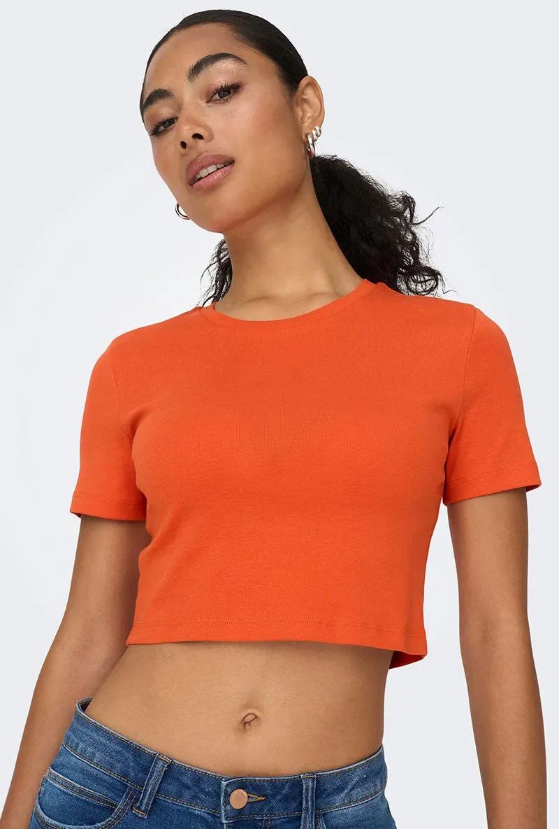 ONLY TALMA SS CROPPED TOP