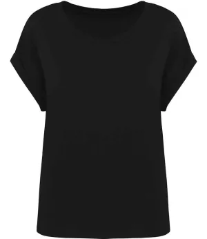 Organic Loose Fit Roll Sleeve T-shirt: Womens
