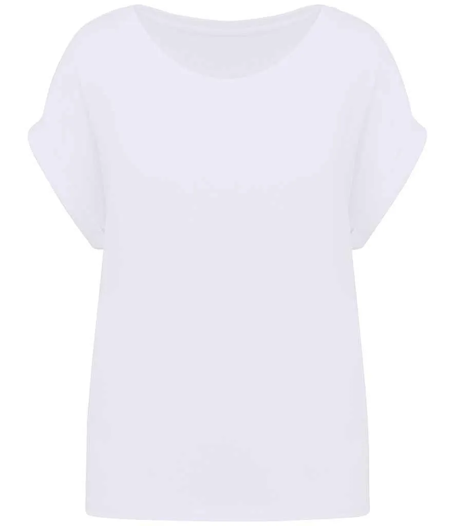 Organic Loose Fit Roll Sleeve T-shirt: Womens