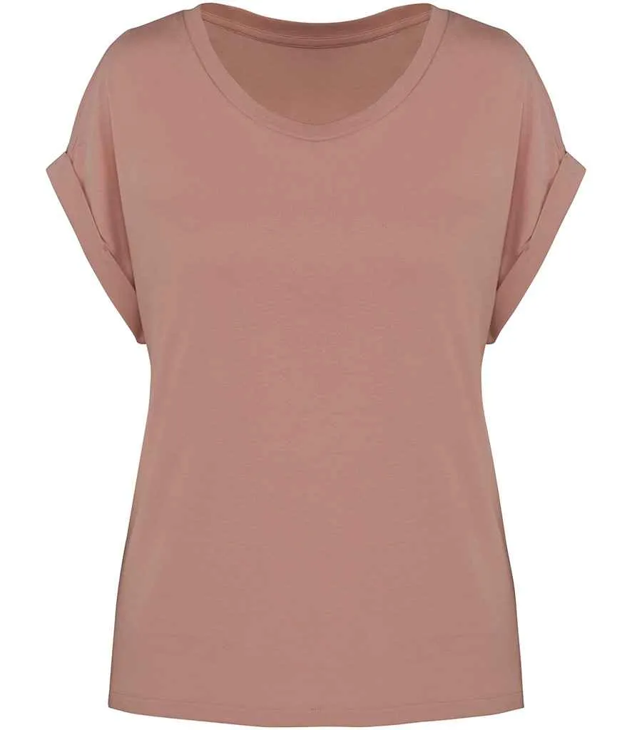 Organic Loose Fit Roll Sleeve T-shirt: Womens