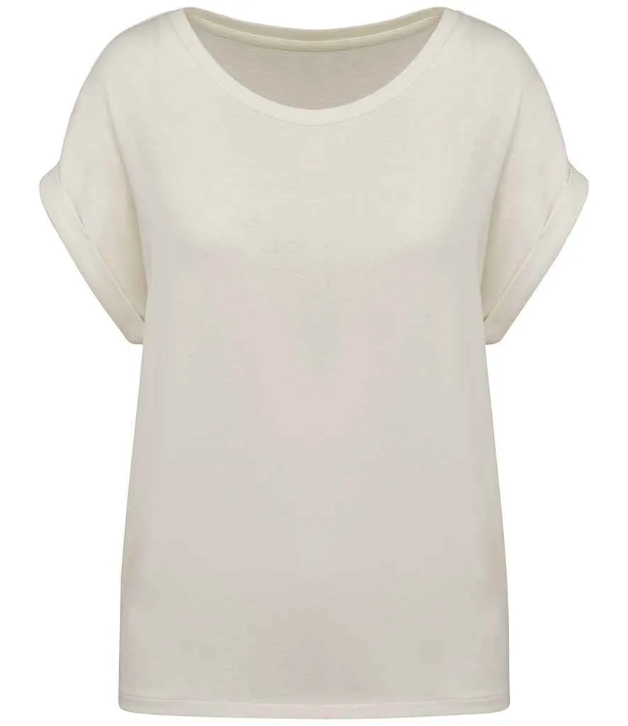 Organic Loose Fit Roll Sleeve T-shirt: Womens