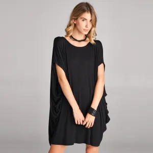 Oversize Stripe Cap Sleeve Dress