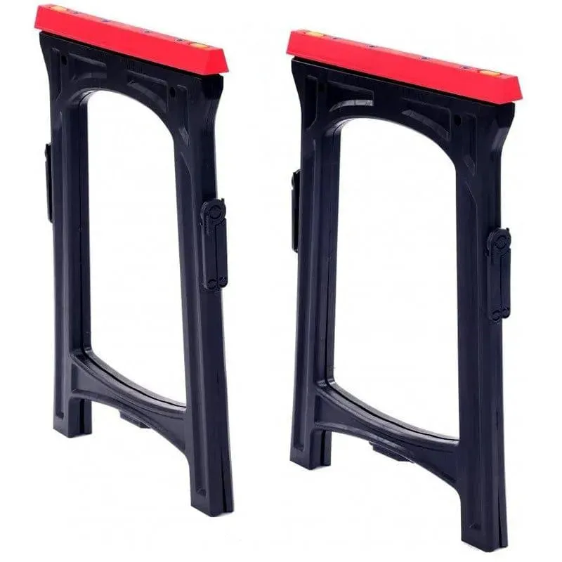 Pair of Lightweight Folding Plastic Saw Horses Portable Trestles