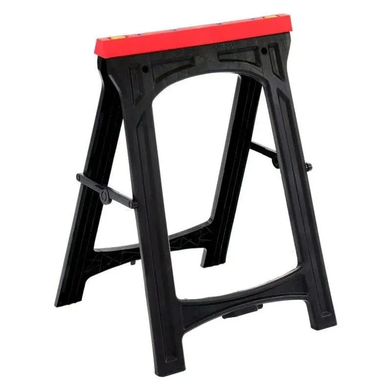 Pair of Lightweight Folding Plastic Saw Horses Portable Trestles