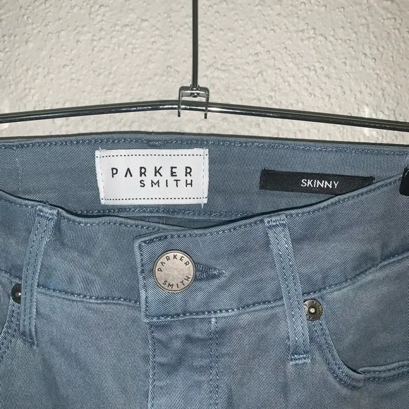 Parker Smith Blue Distressed Skinny Jeans Size 24