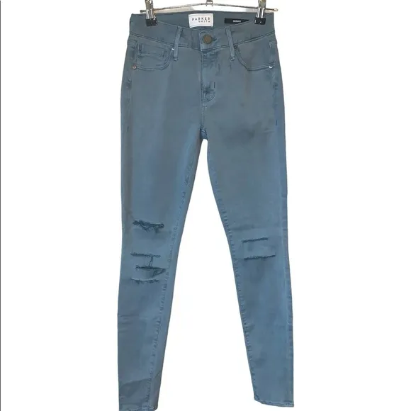 Parker Smith Blue Distressed Skinny Jeans Size 24