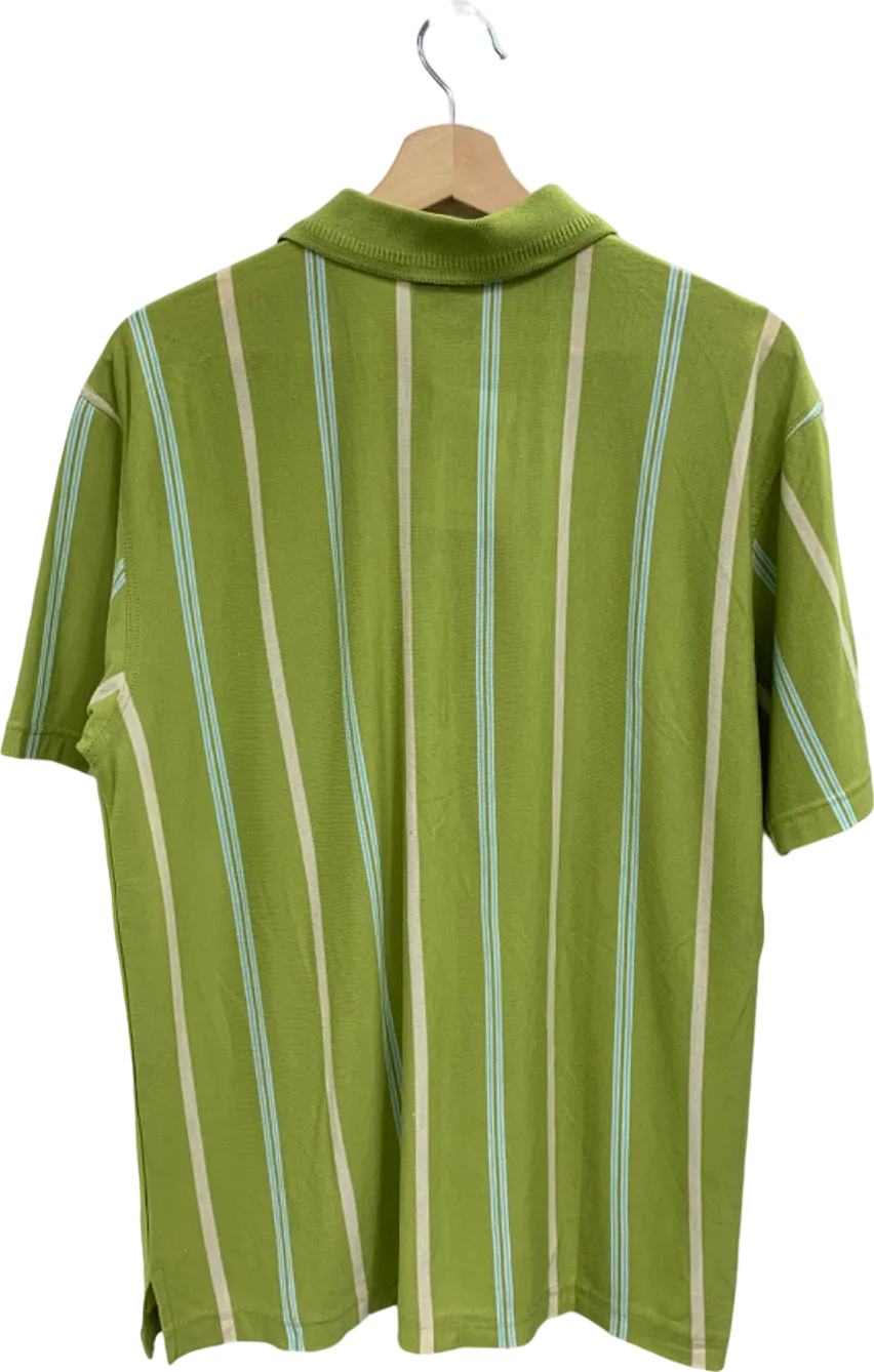 Paul & Shark Green Striped Polo Shirt UK L