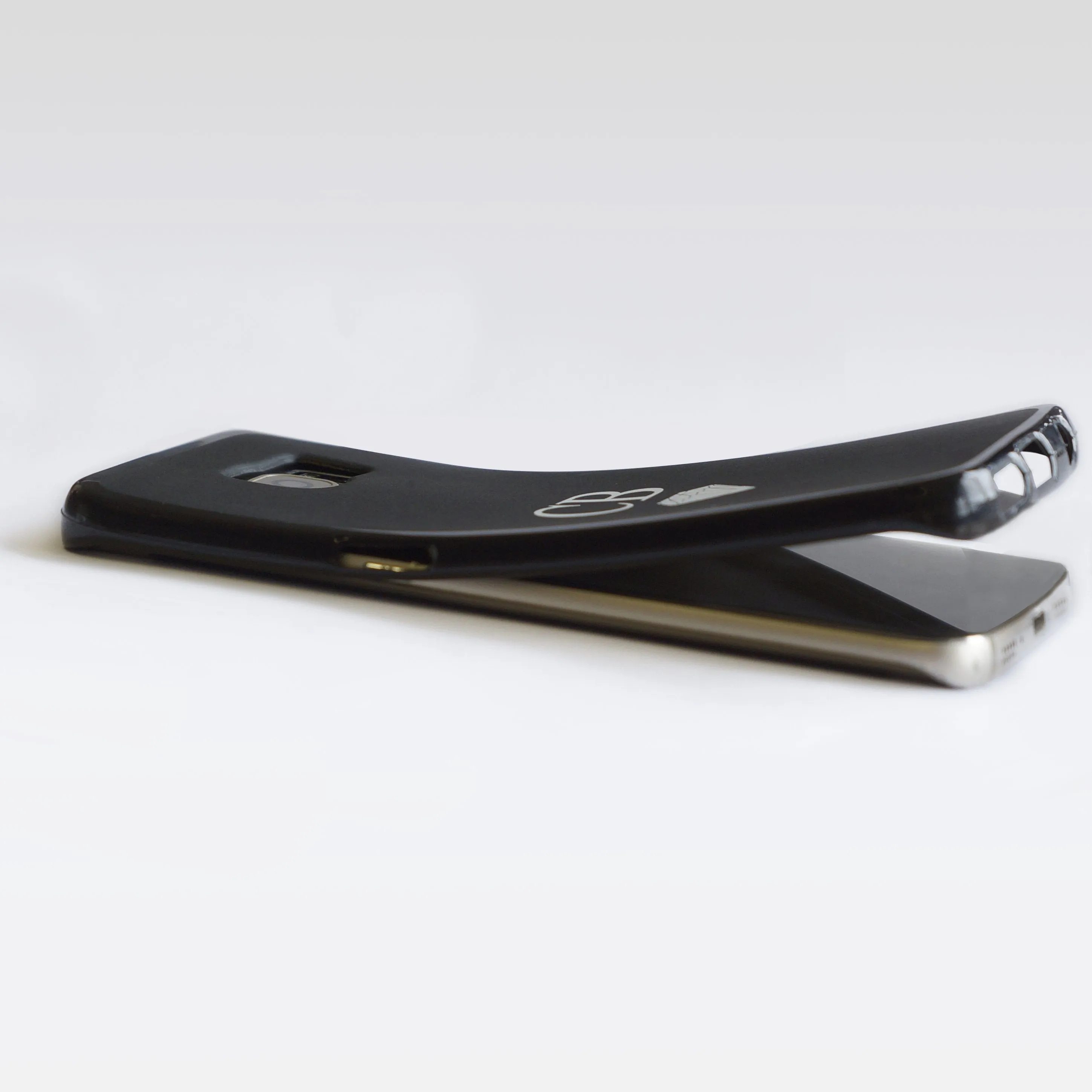 Personalised Apple iPhone Gel Case with Stylish Text and Heart Accented Line