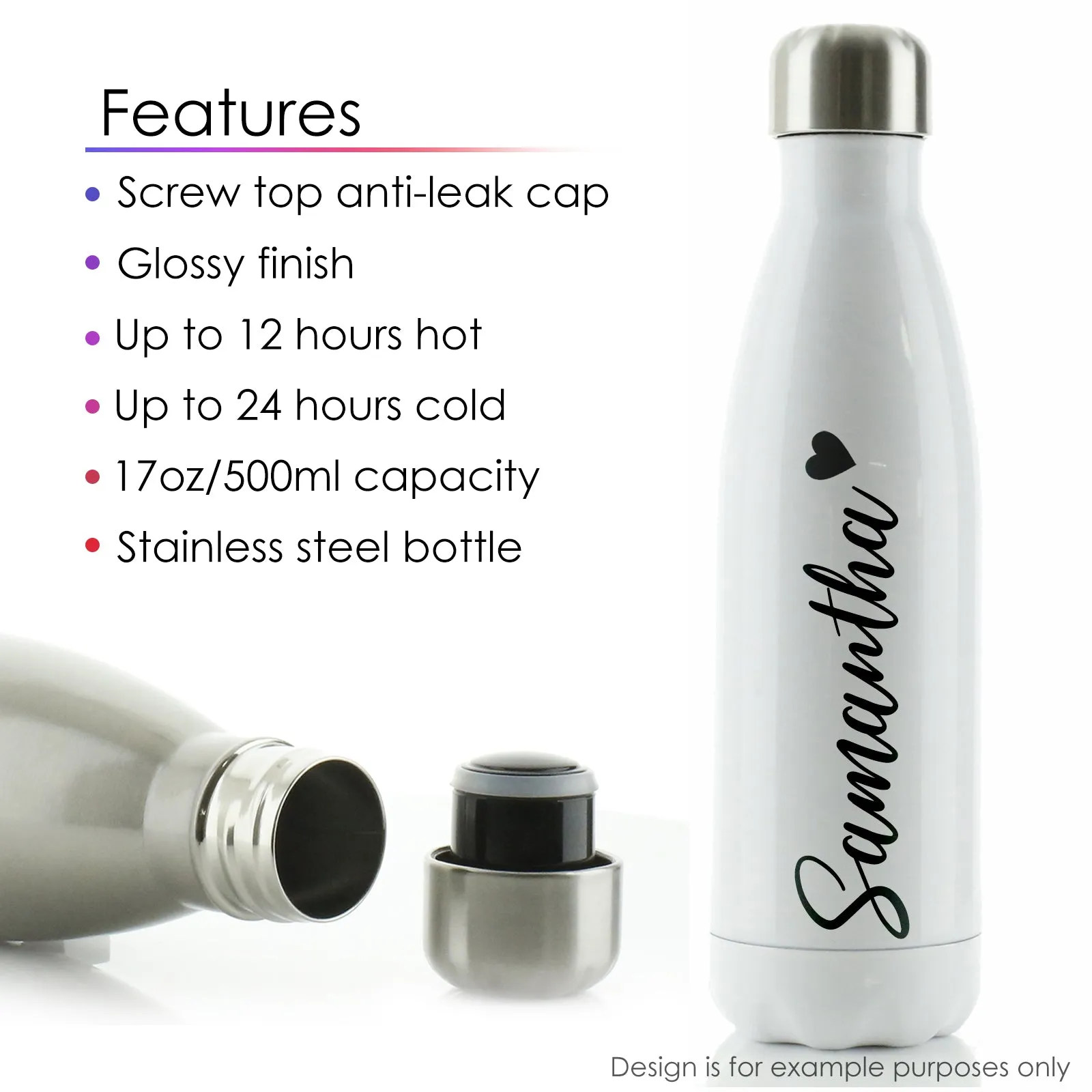 Personalised Cola Bottle with Stylish Text and Mermaid Love Message