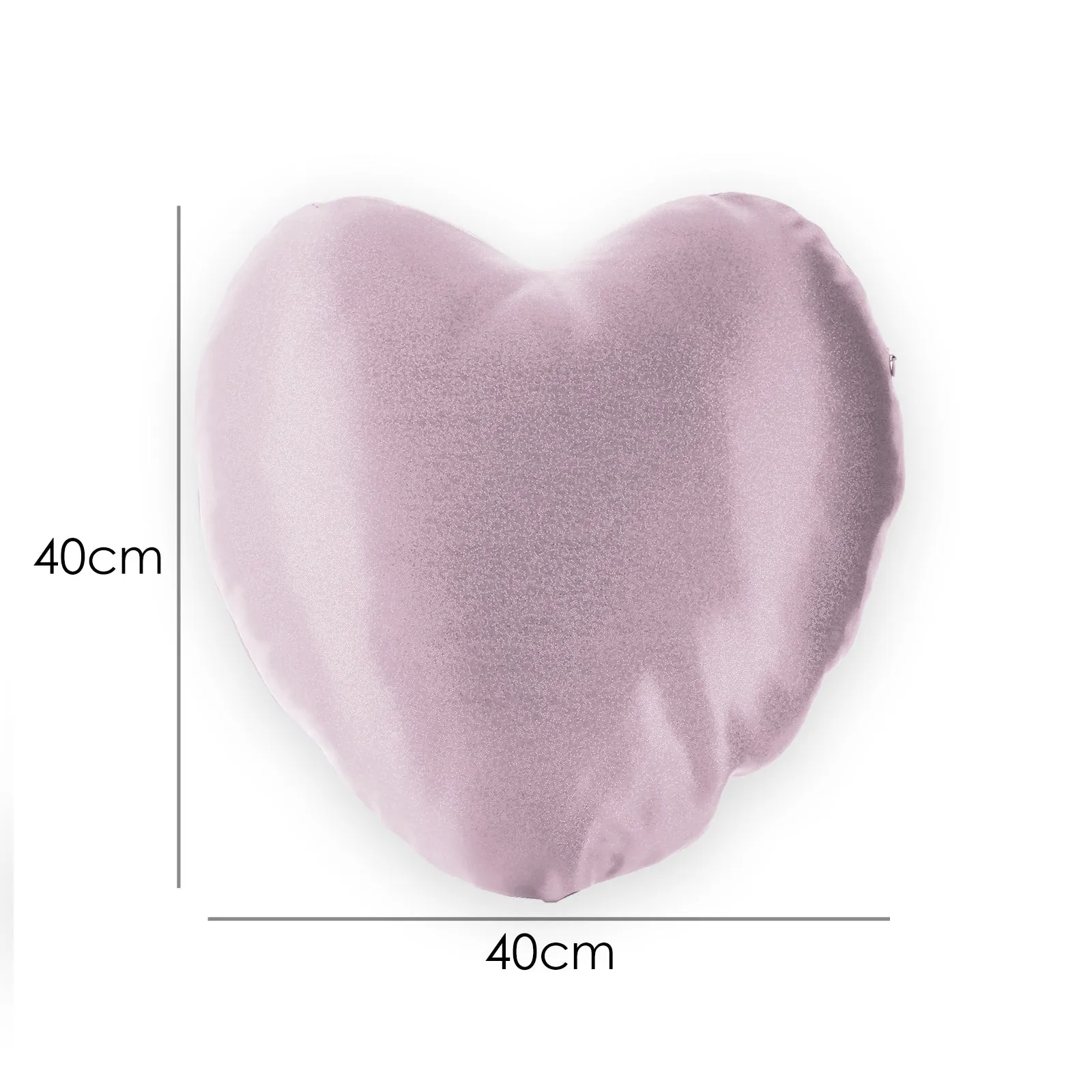 Personalised Glitter Heart Cushion with Stylish Text and Love Heart Birds Print