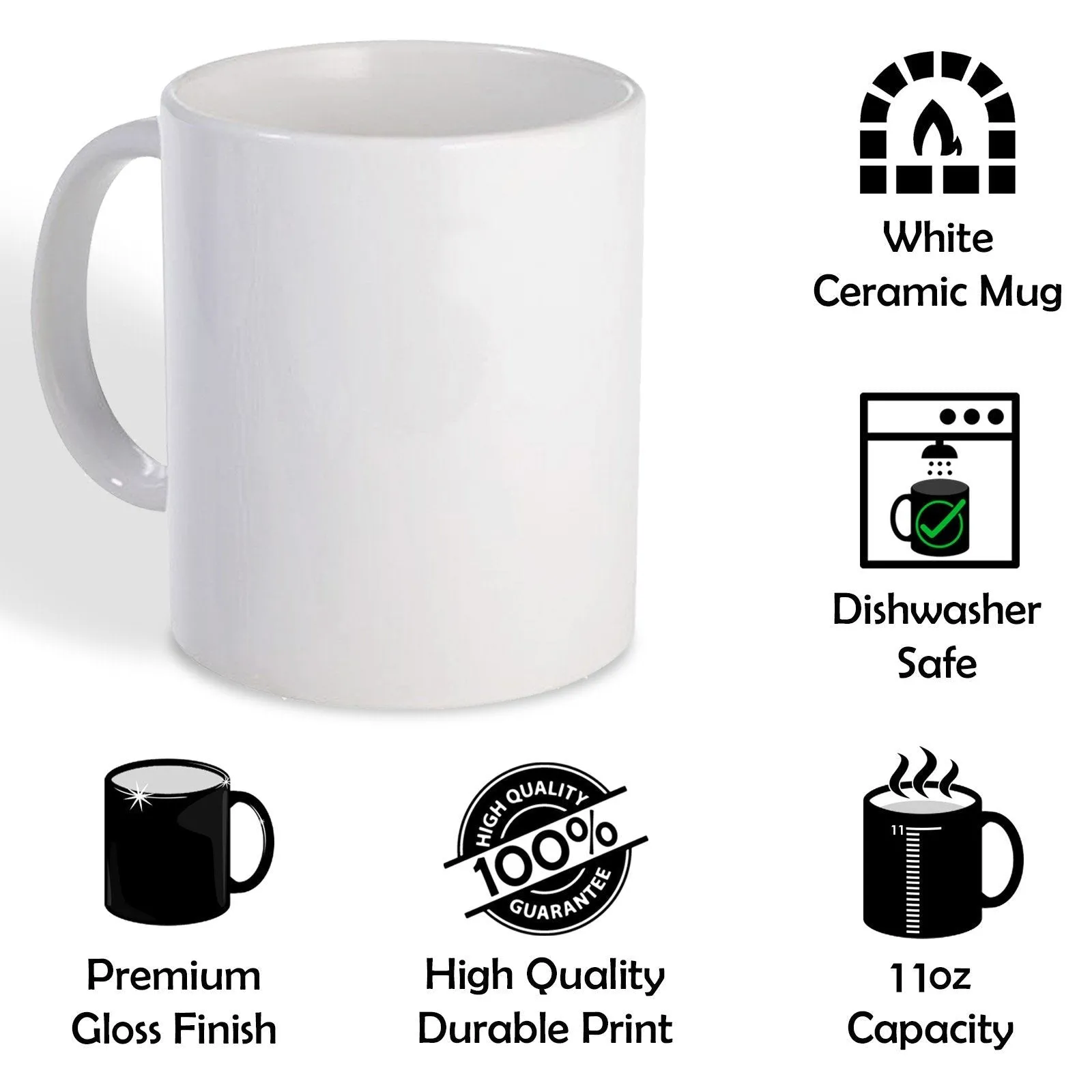 Personalised Mug with Stylish Text and Rose Horse