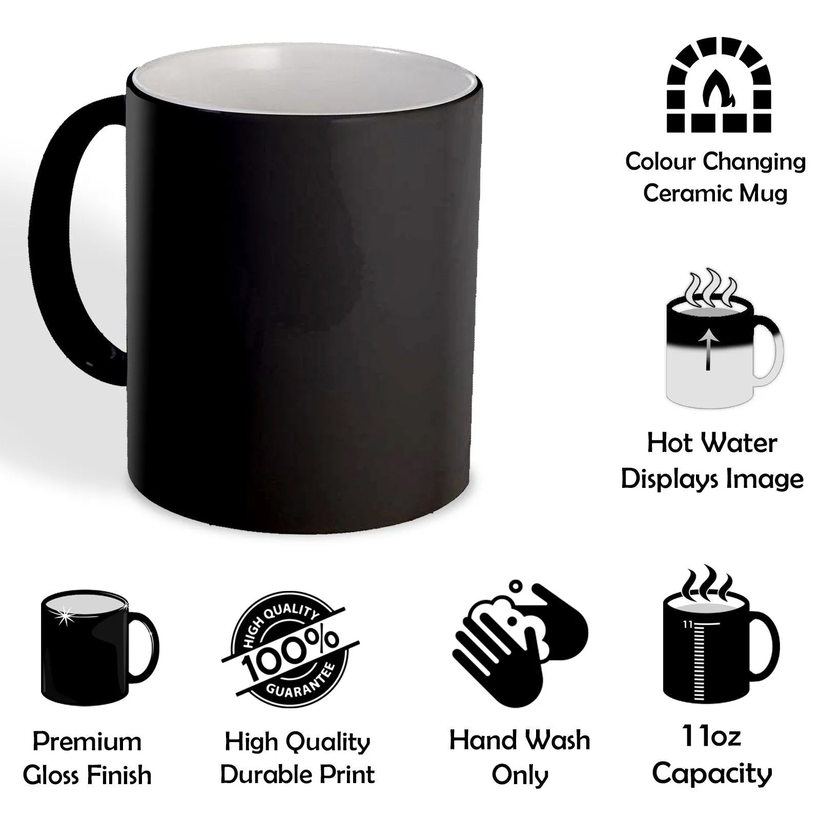 Personalised Mug with Stylish Text and Rose Horse