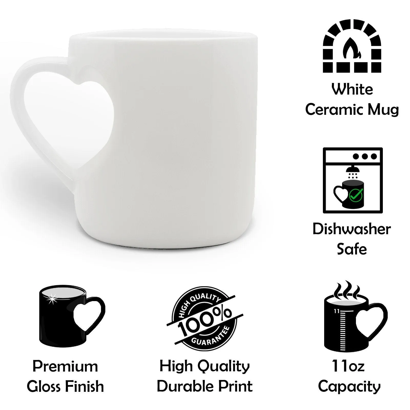 Personalised Mug with Stylish Text and Rose Horse