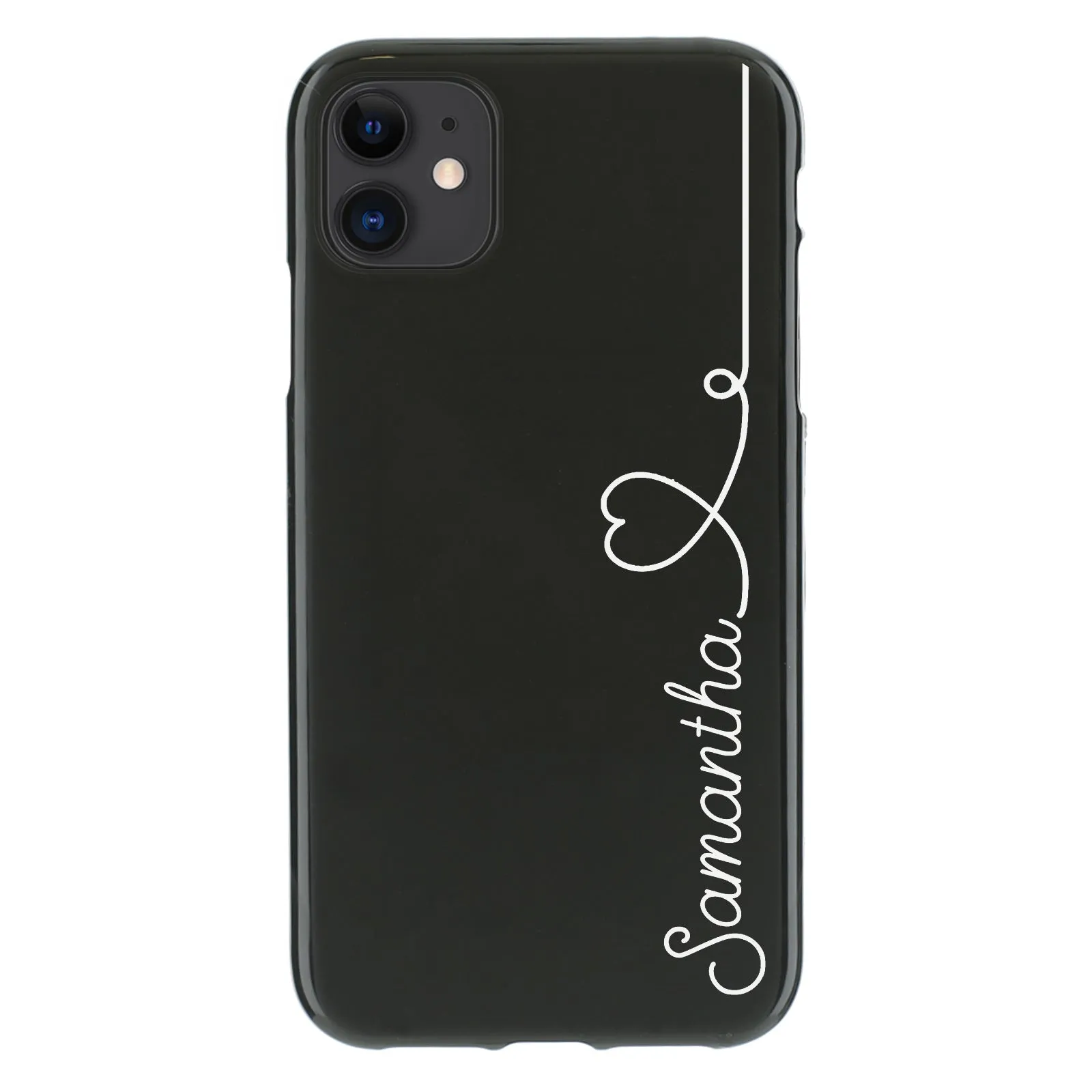 Personalised Nokia Phone Gel Case with Stylish Text and Heart Accented Line