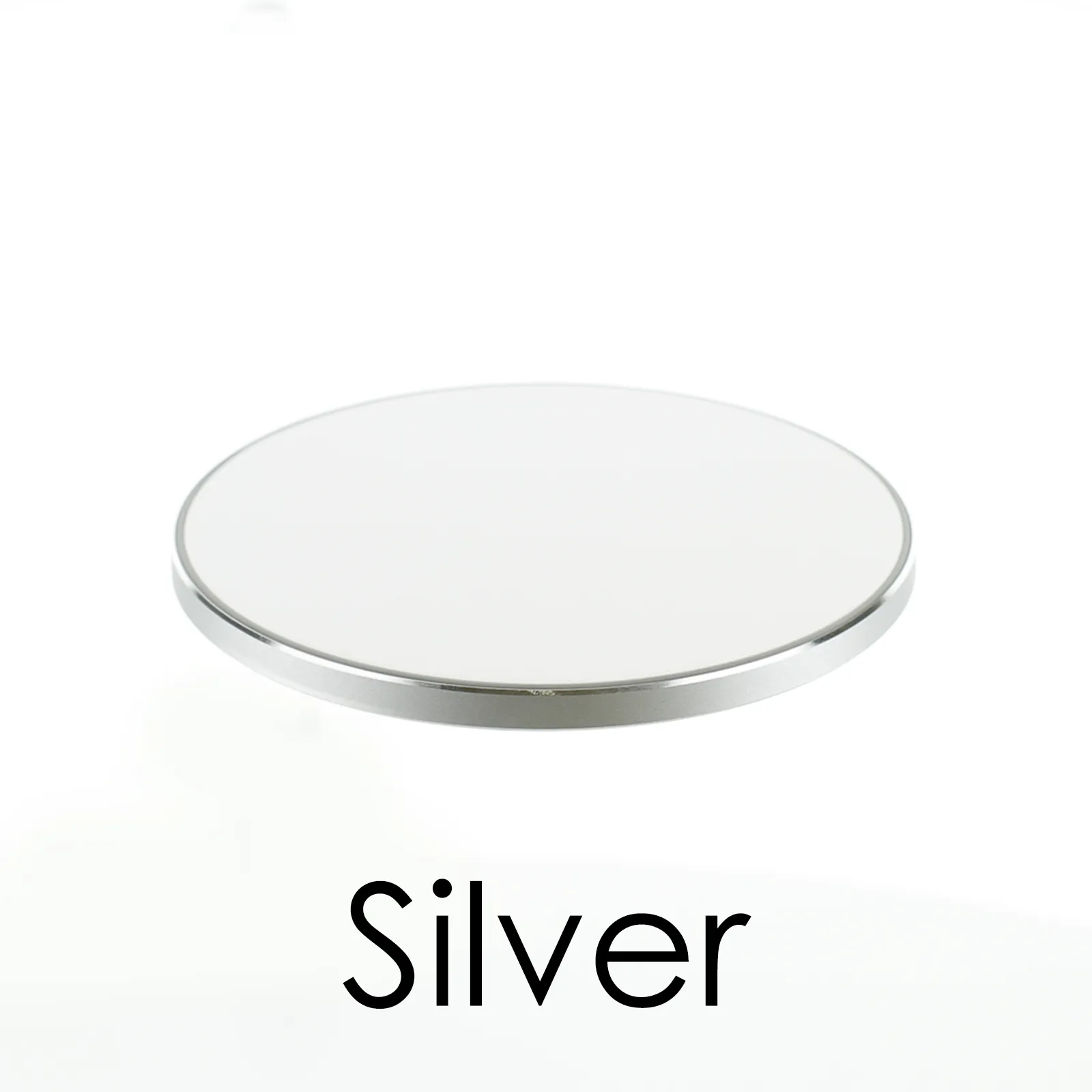 Personalised Wireless Charger with Pink Stylish text, Stars and Hearts on White Marble