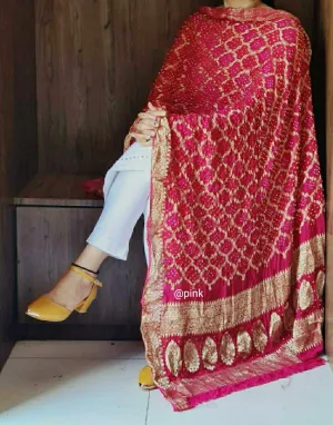 Pink Banarasi Ghatchola Dupatta