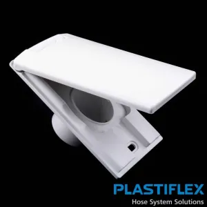 Plastiflex White Central Vacuum Valve 3 x 5 in Stylish White