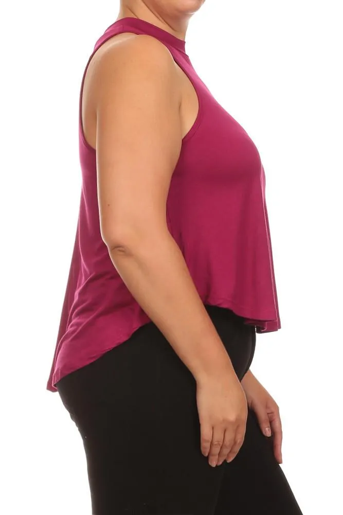 Plus Size Flowy Mock Neck Tank
