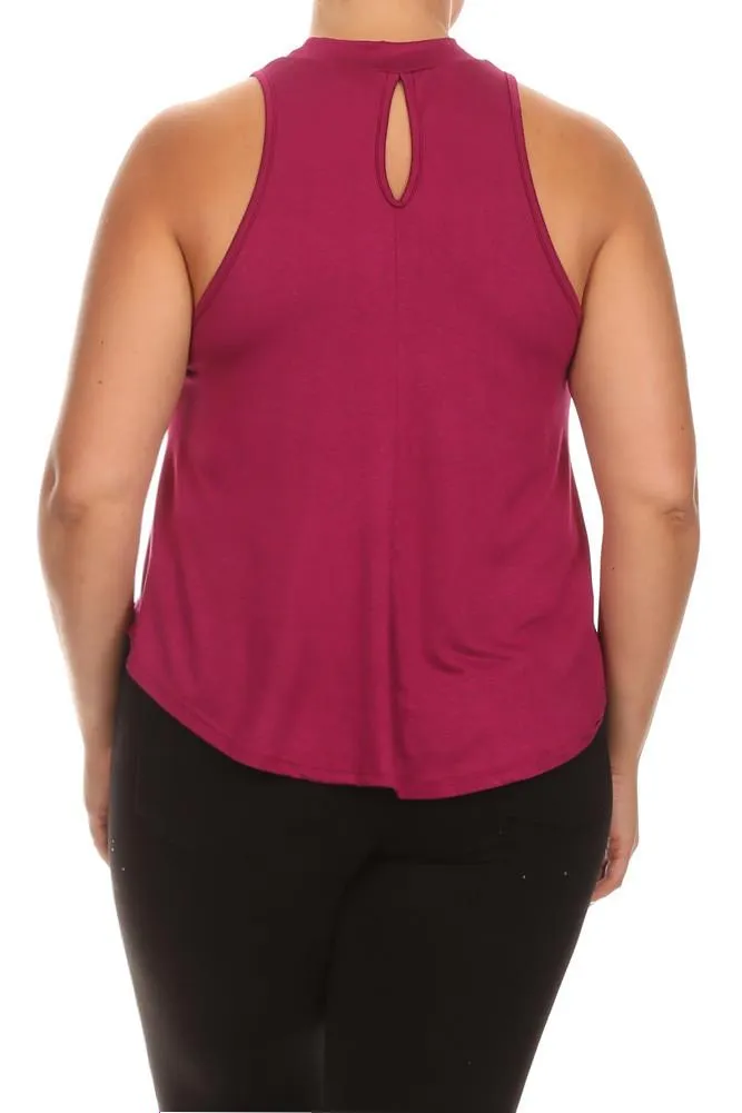 Plus Size Flowy Mock Neck Tank