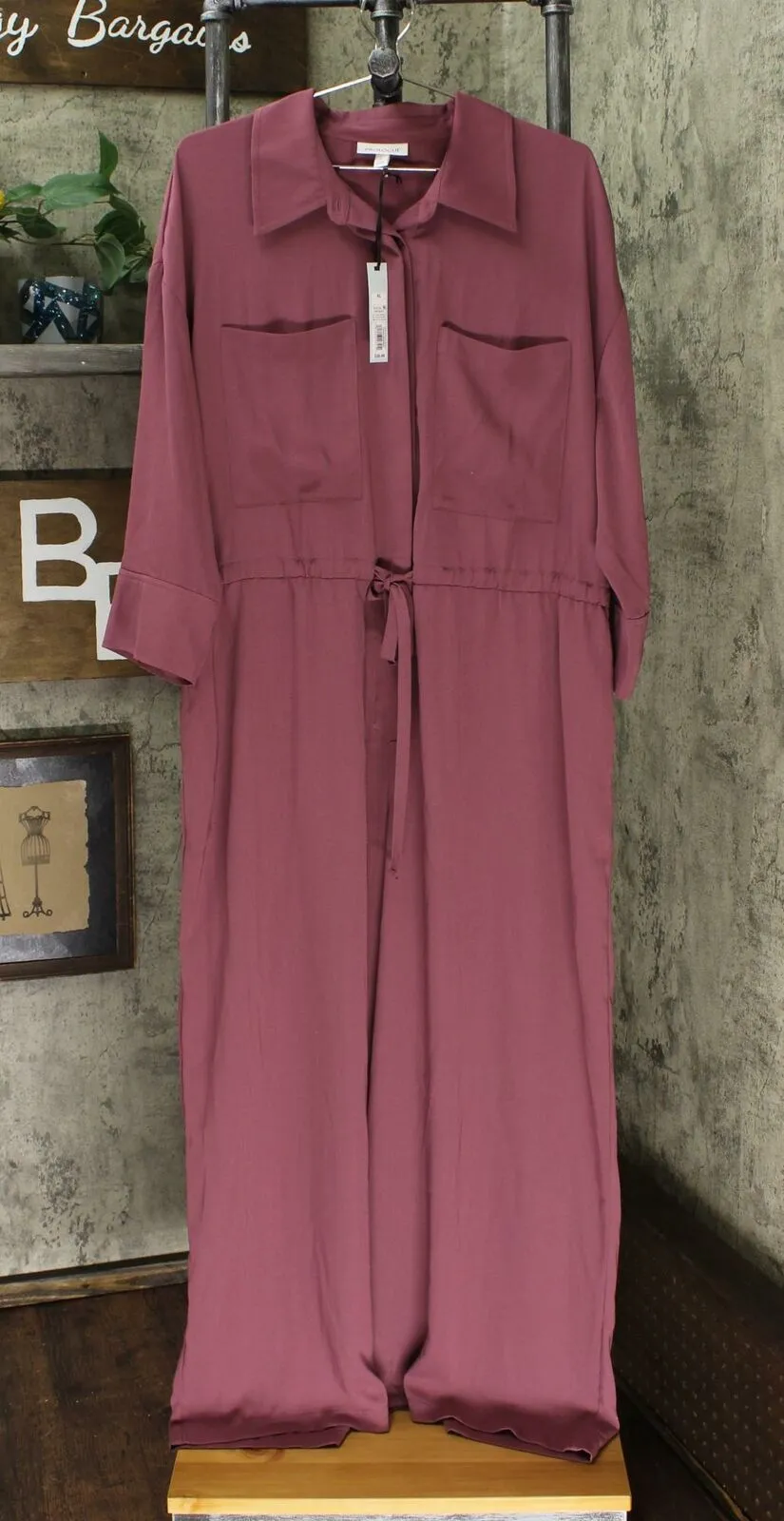 Prologue Women's Long Sleeve Collared Wide Leg Jumpsuit