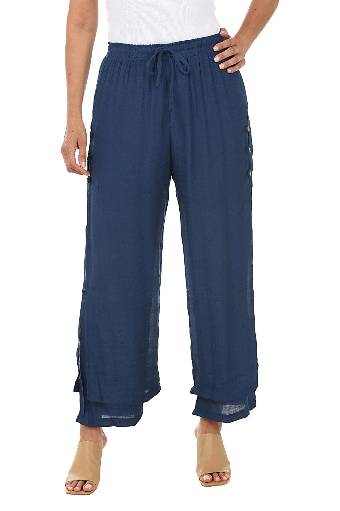 Pull-On Gauze Relaxed Pants