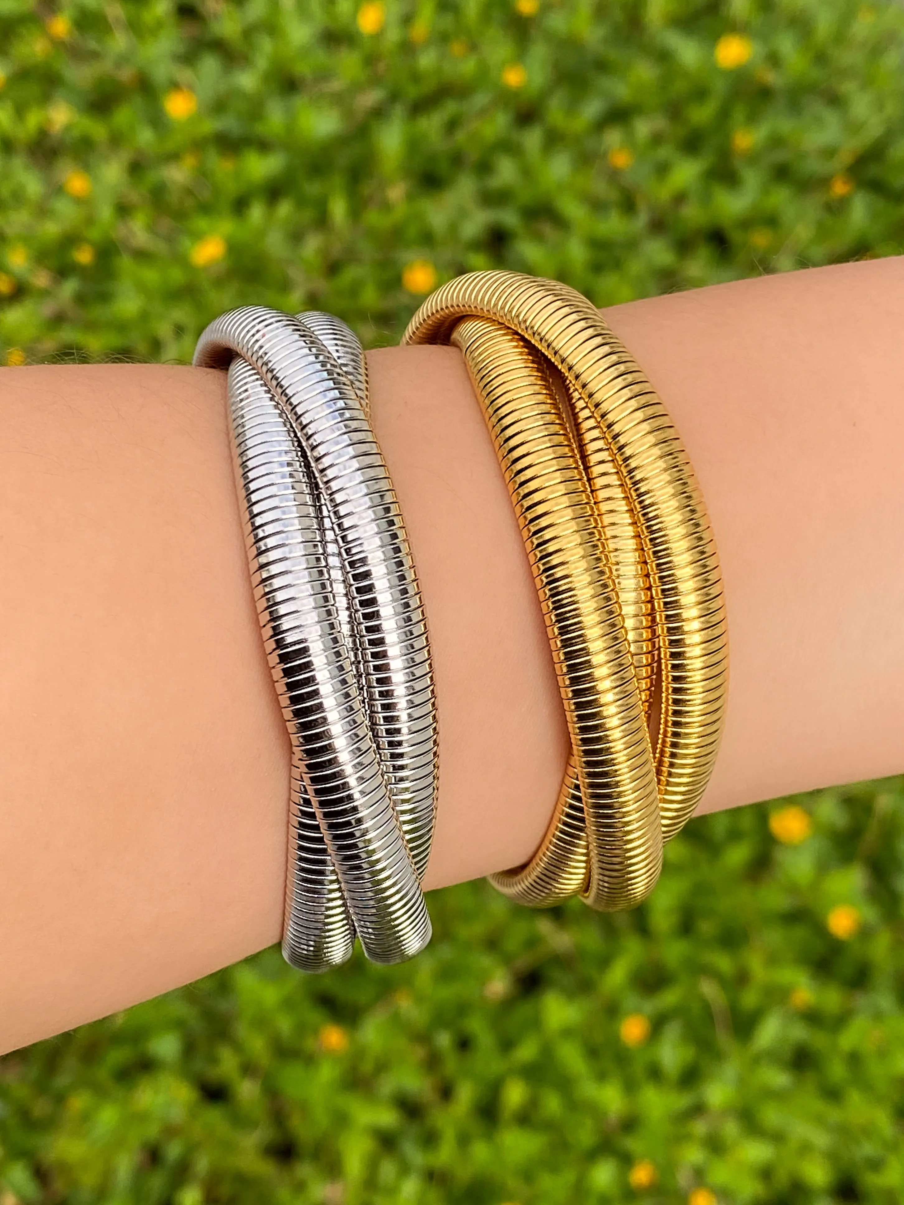 Pulsera Triple Chunky Flexible