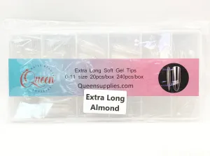 Queen - Full Cover Tips - Extra Long Almond 240pc