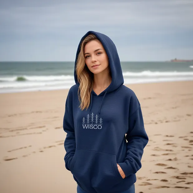 "Wisco" Relaxed Fit Classic Unisex Hoodie