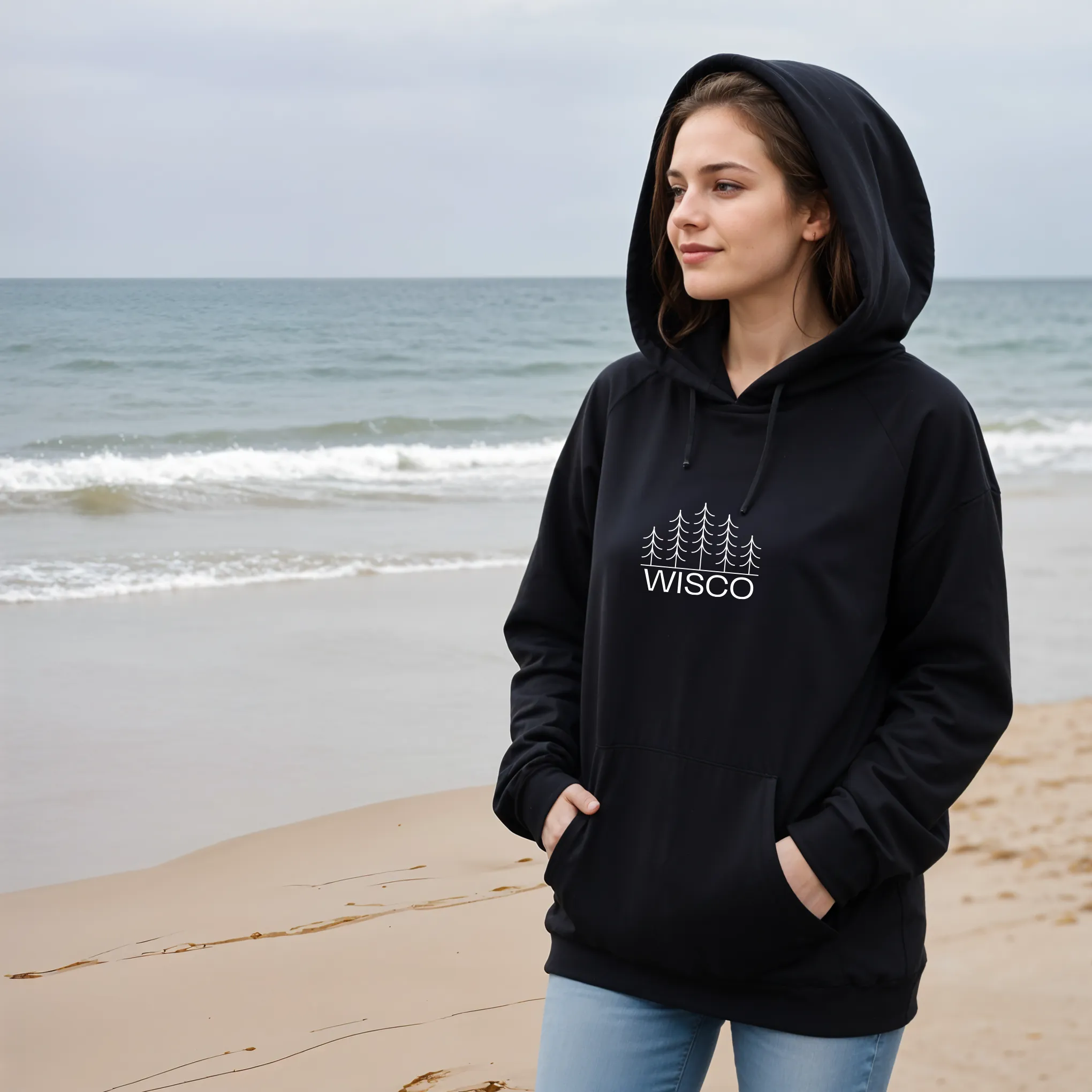 "Wisco" Relaxed Fit Classic Unisex Hoodie