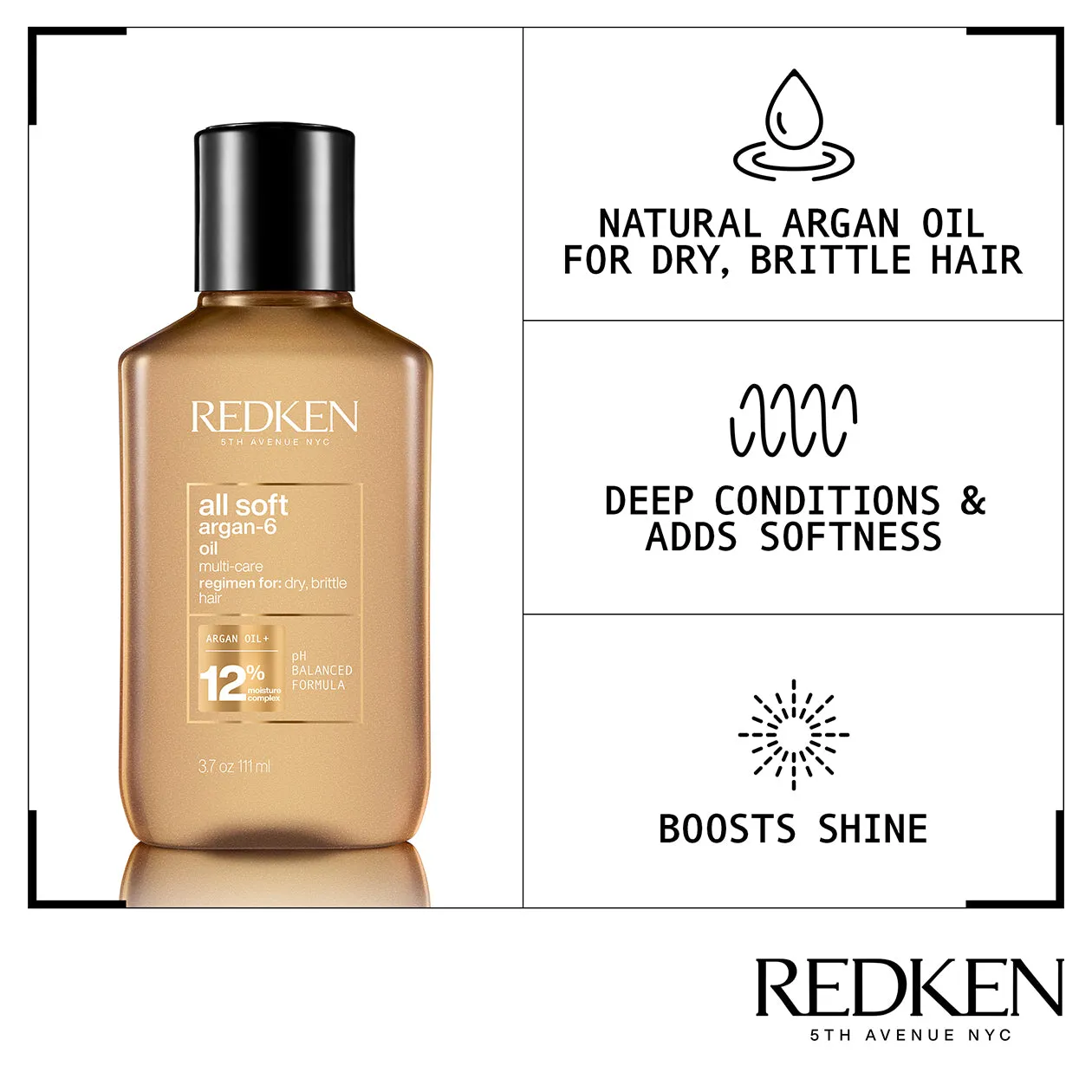 REDKEN - All Soft Argan Oil 3.8 oz.