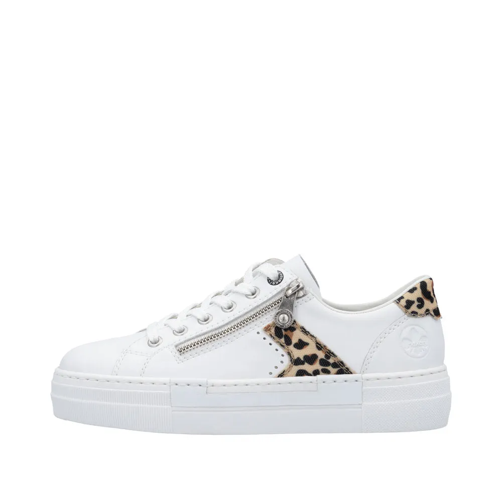 Rieker - N4924-81 - Weiss/ Leo-Natur/Weiss - Shoes