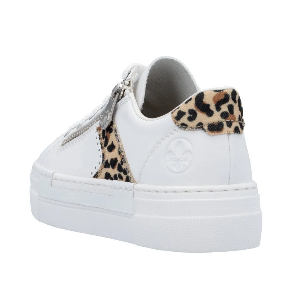 Rieker - N4924-81 - Weiss/ Leo-Natur/Weiss - Shoes