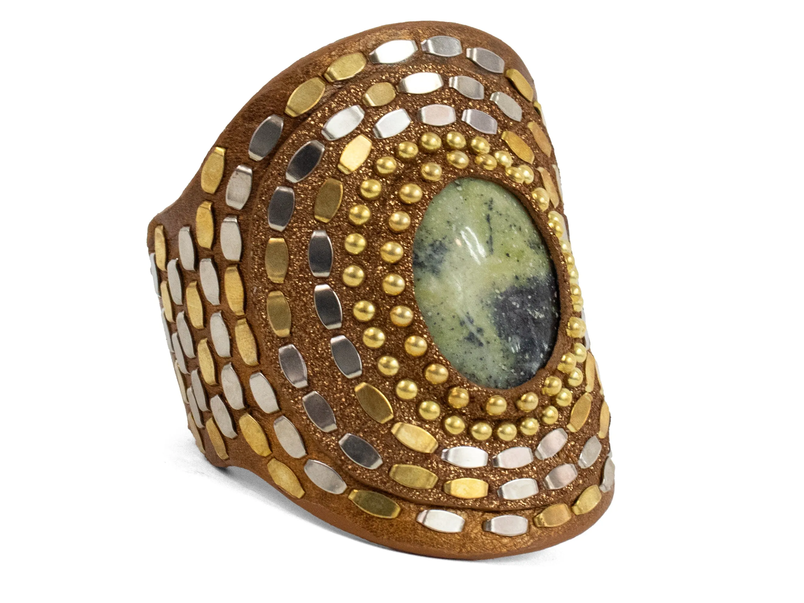 Rocal Semi-precious Epidote Stone Cuff