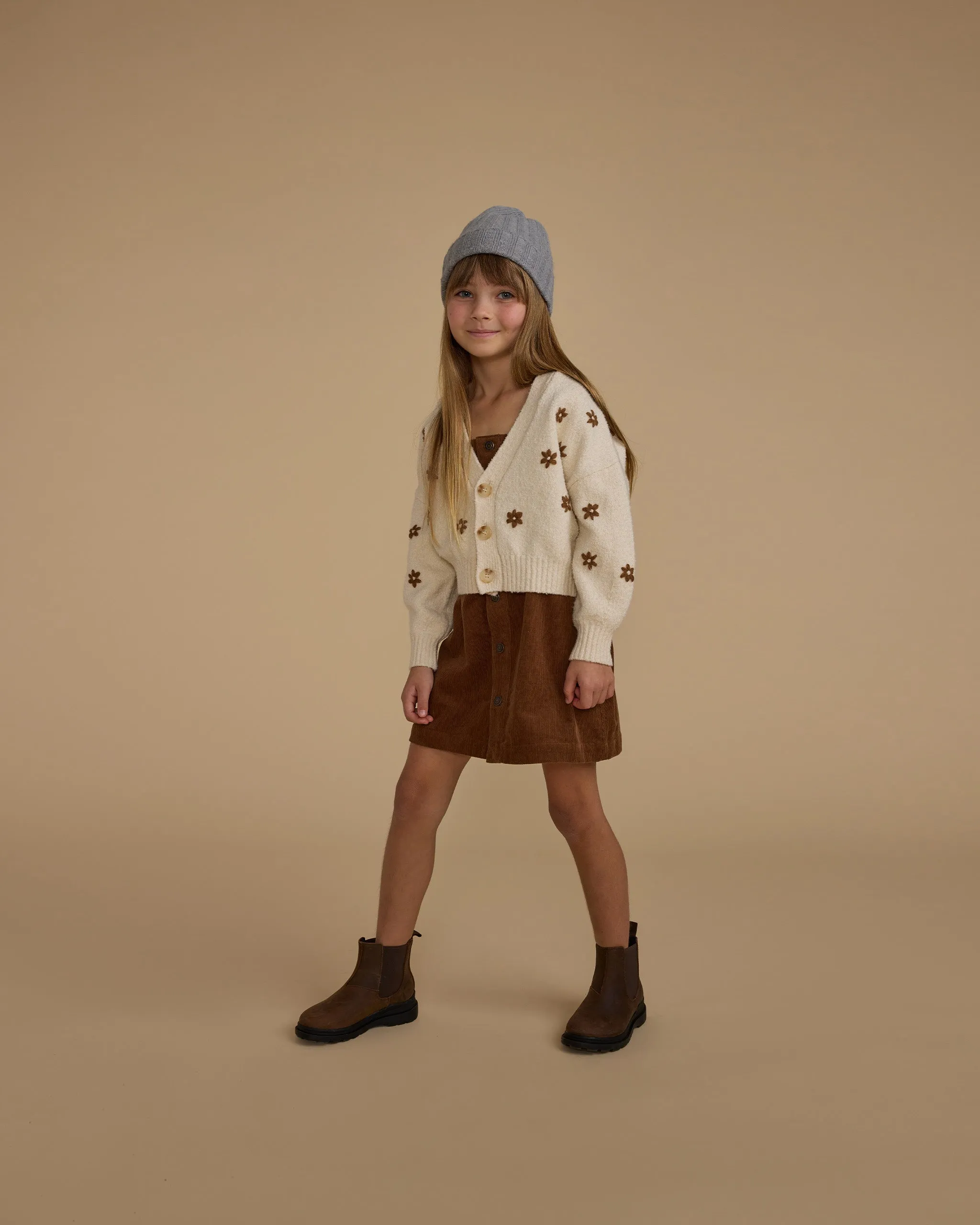 RYLEE & CRU- Flowers Boxy Crop Cardigan