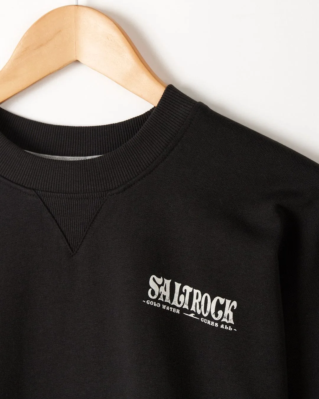 Saltrock Mens Cold Water Crew Sweatshirt Black