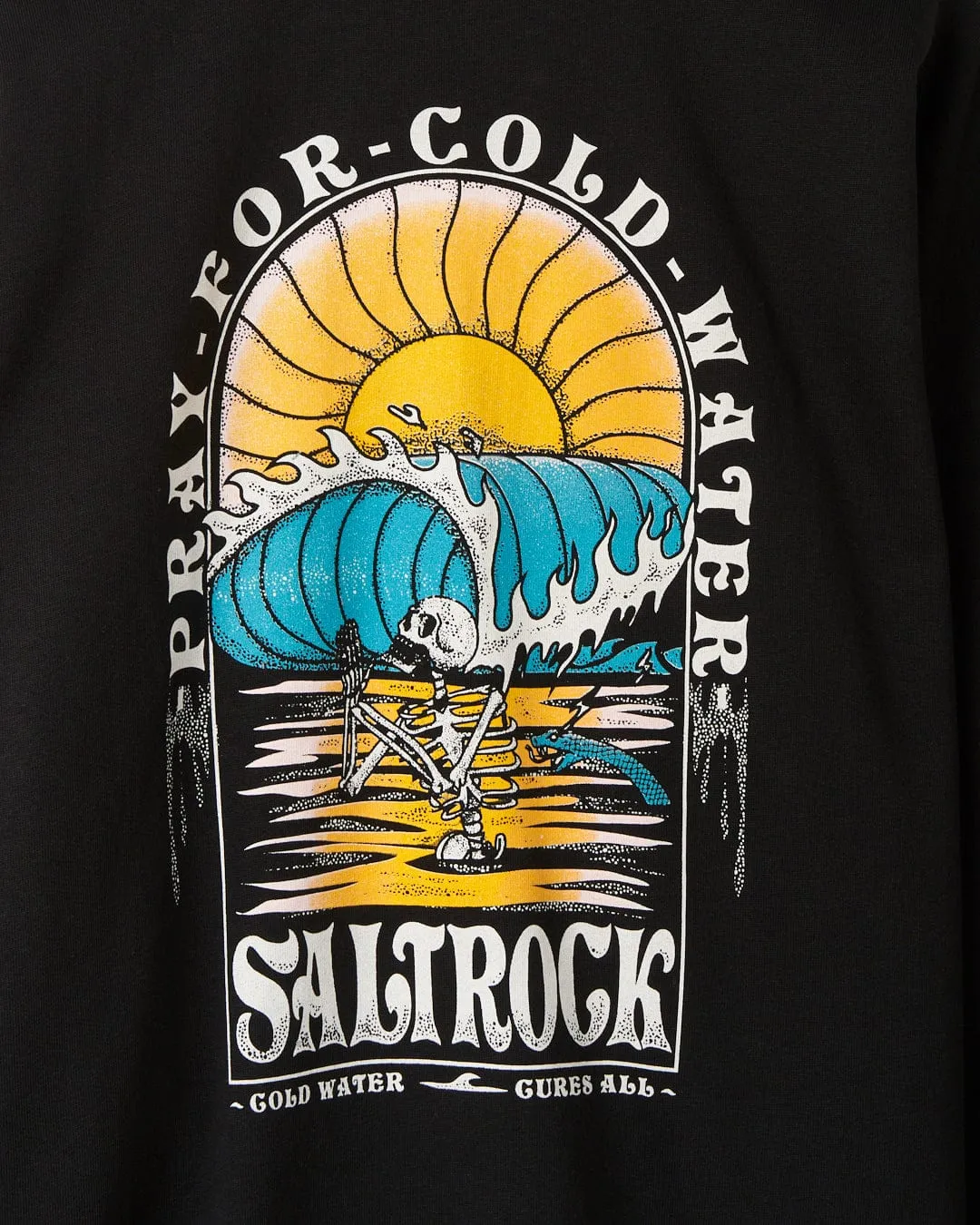 Saltrock Mens Cold Water Crew Sweatshirt Black