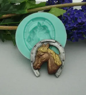 Silicone Mold Horse Head Flexible for Crafts, Resin, Clay.