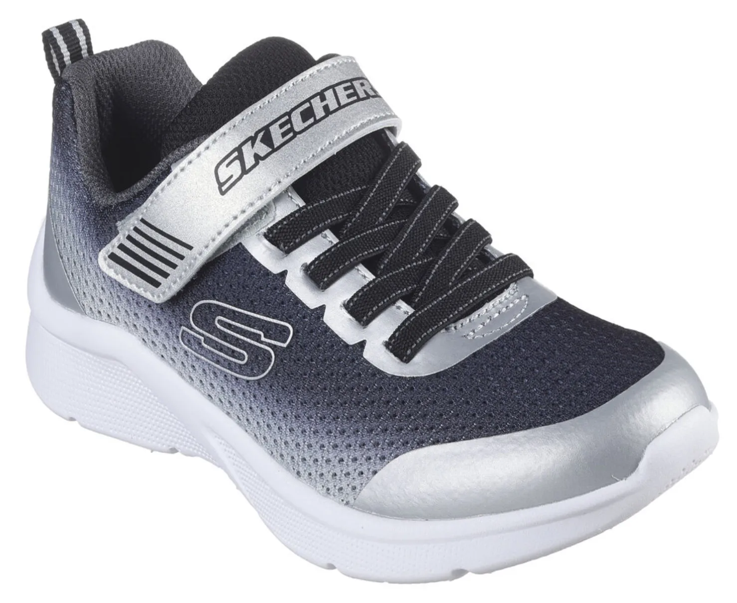 Sketchers Girls “Zorva” Grey Ombré Sneakers: Size 11 to 3